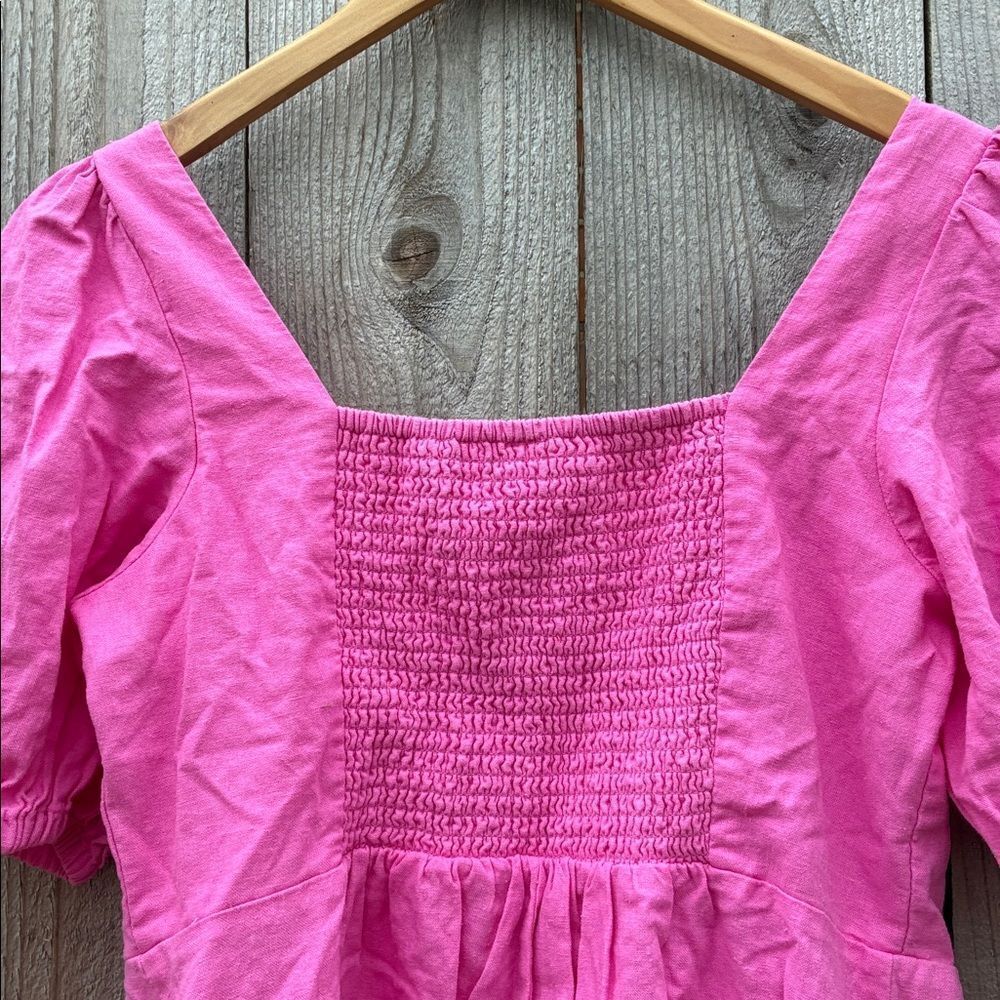 Old Navy Linen Blend Pink Dress - Picture 8 of 10